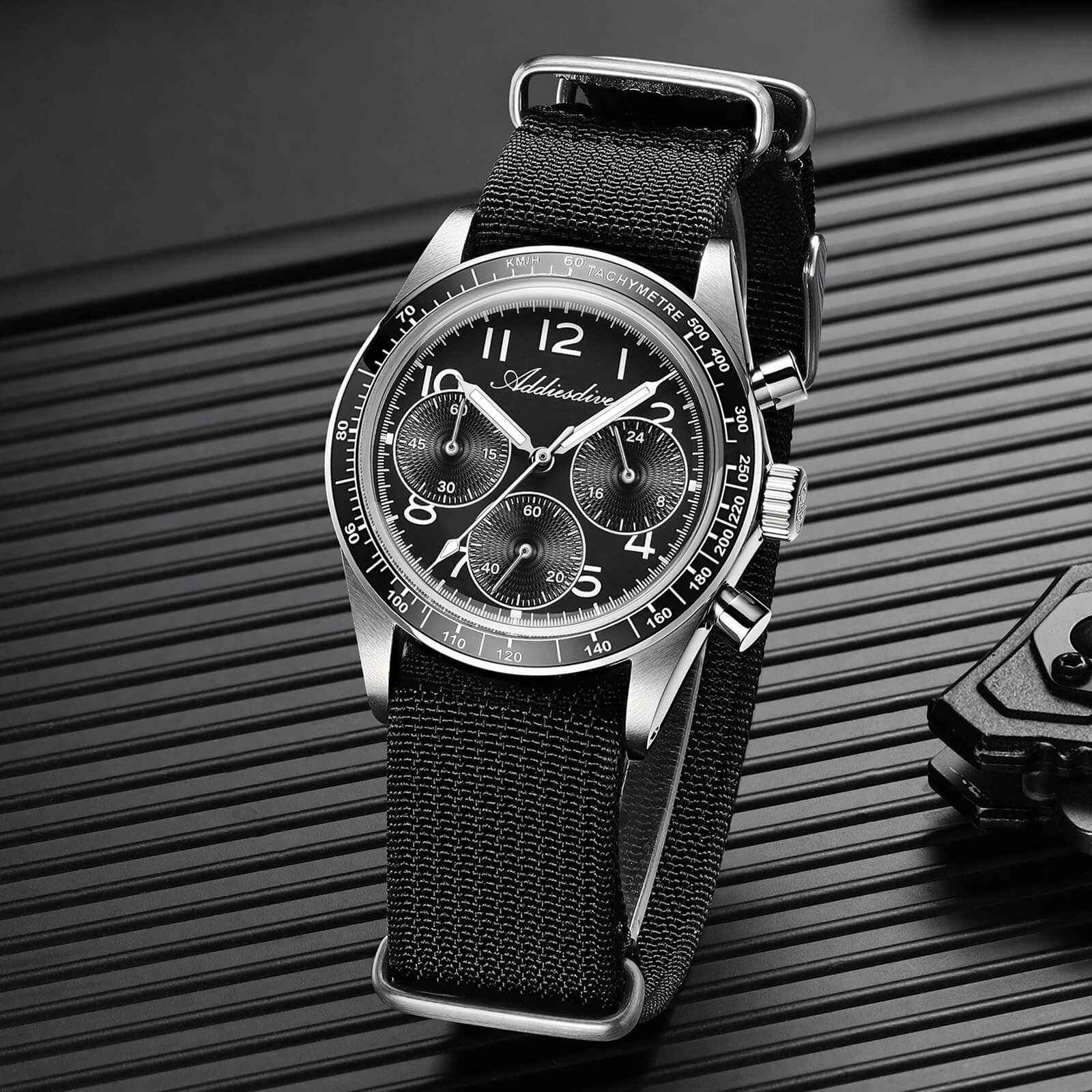 ★Nuevo Lanzamiento★ ADDIESDIVE AD2517 Reloj cronógrafo VK63 de 37 mm