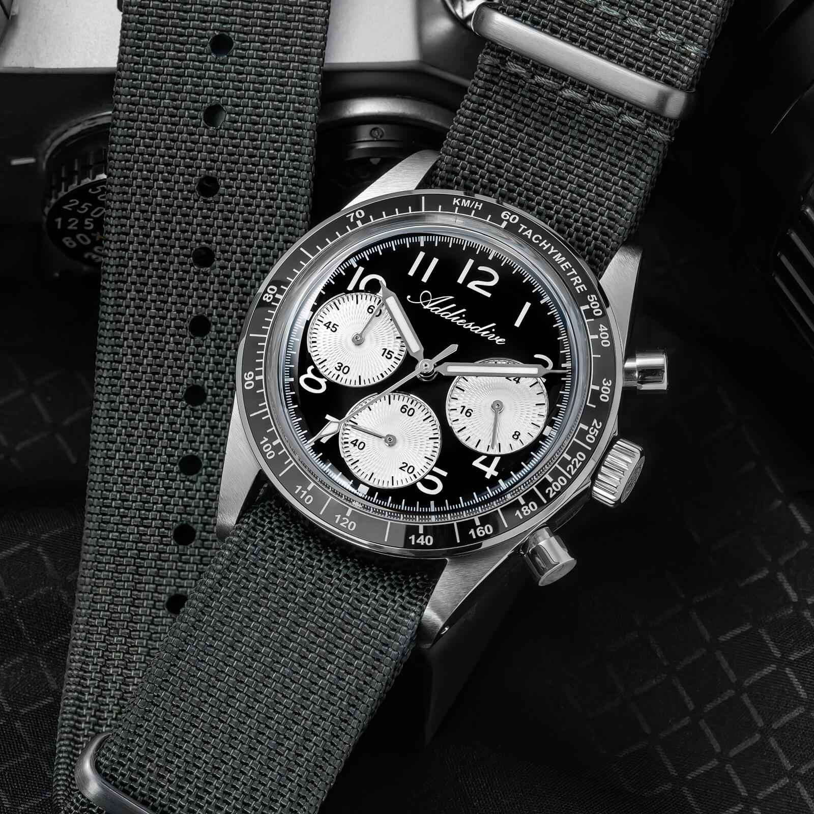 ★Nuevo Lanzamiento★ ADDIESDIVE AD2517 Reloj cronógrafo VK63 de 37 mm