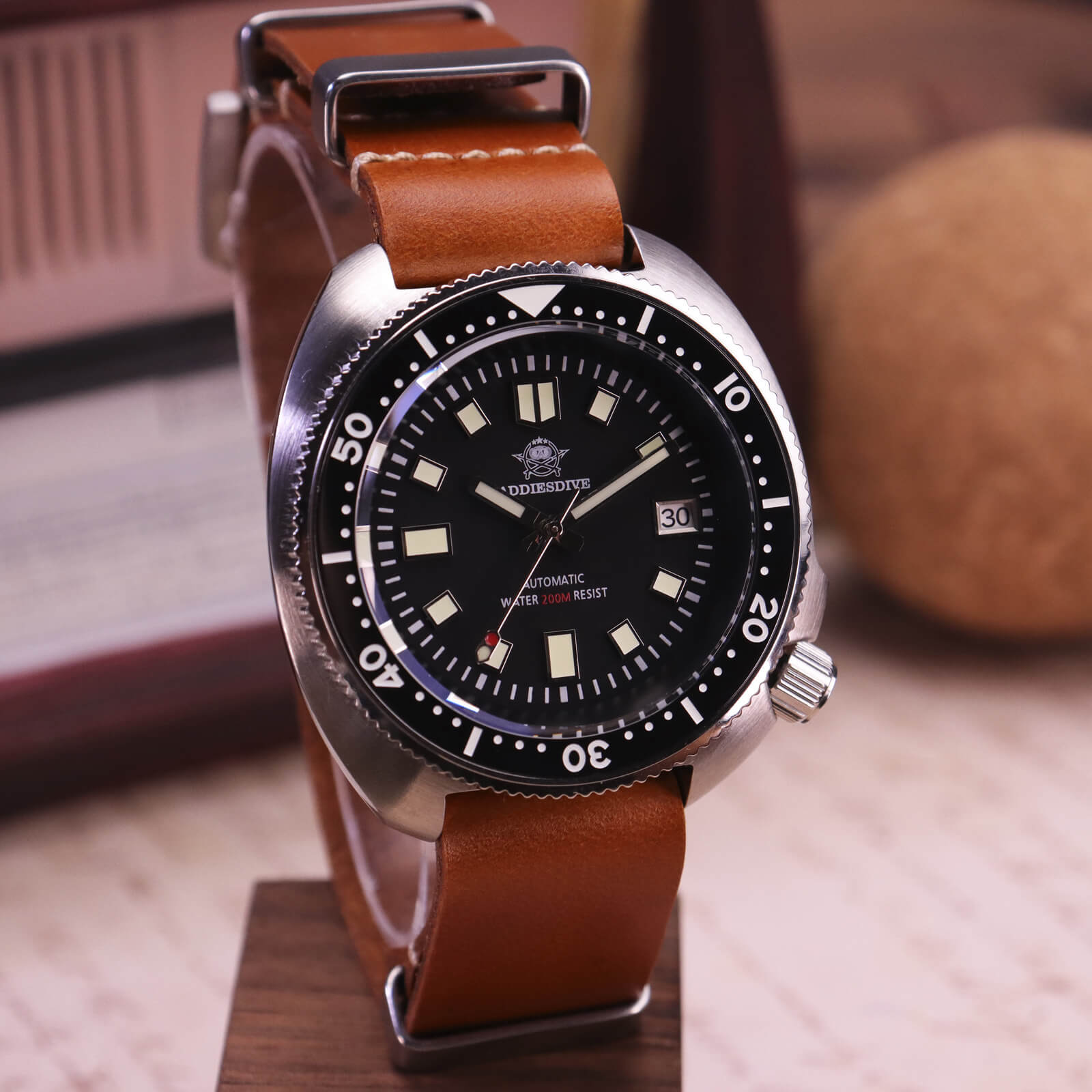 ADDIESDIVE® Reloj de buceo automático Captain Willard 200M( MY-H8)