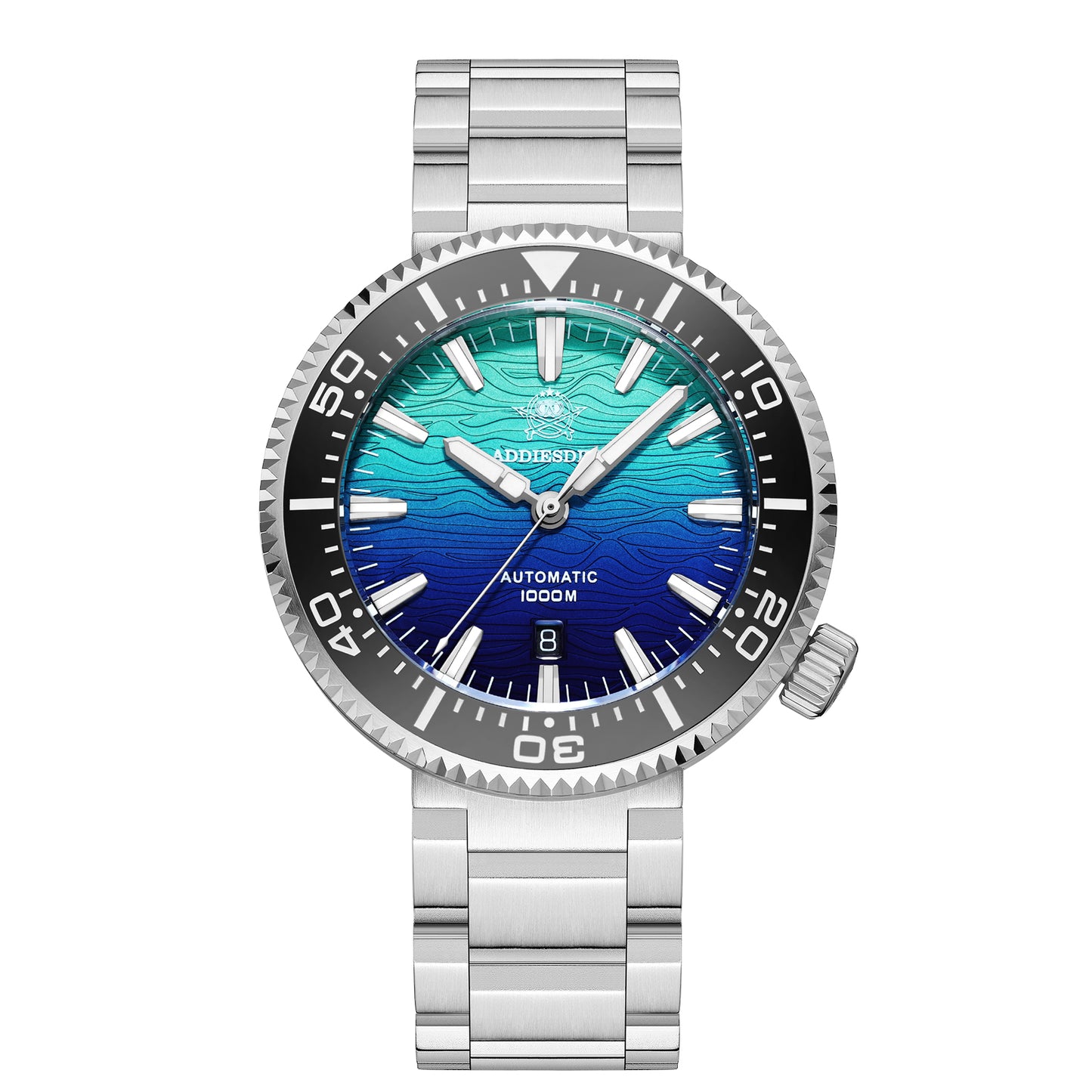 Addiesdive Reloj Buceo 46 mm AD2526 – Elegante Esfera Degradada, Automático Japonés 8215