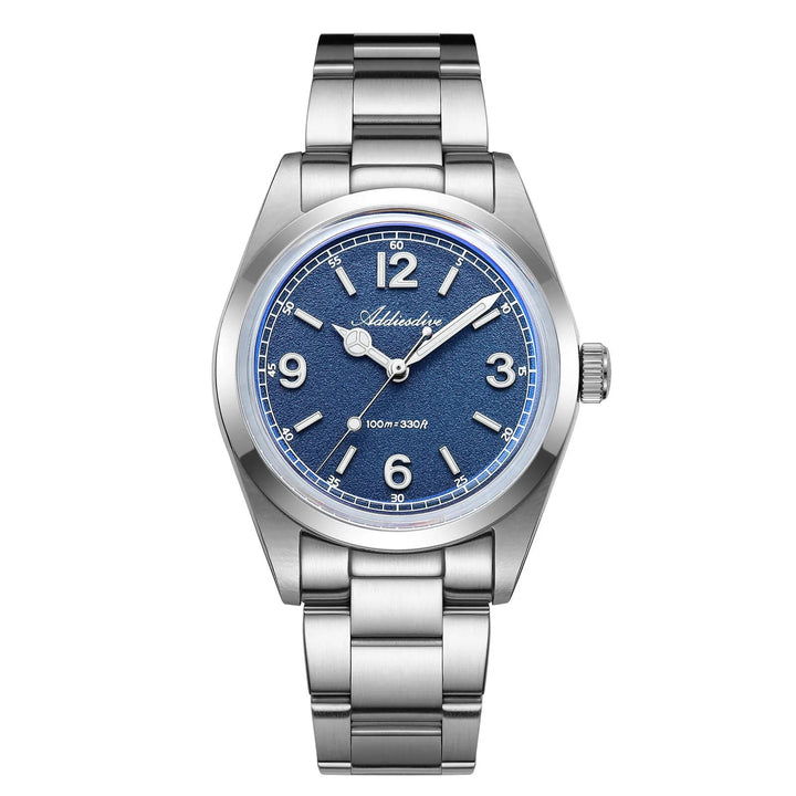 Esfera texturizada estilo arena – ADDIESDIVE AD2518 Reloj de campo VH31 de 36 mm - Addiesdiverelojes