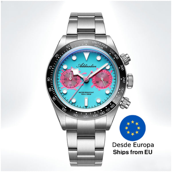 AD2520 – ADDIESDIVE Cronógrafo VK64 de 40 mm con Estilo Deportivo