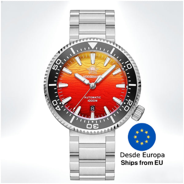 Addiesdive Reloj Buceo 46 mm AD2526 – Elegante Esfera Degradada, Automático Japonés 8215 - Addiesdiverelojes