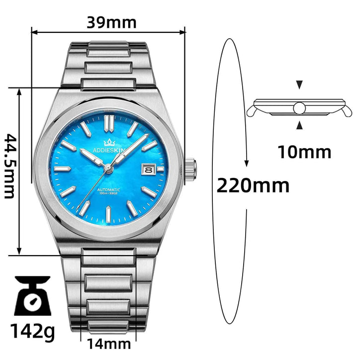 K008 AddiesKIN Reloj Hombre 39 mm Esfera Nácar Miyota