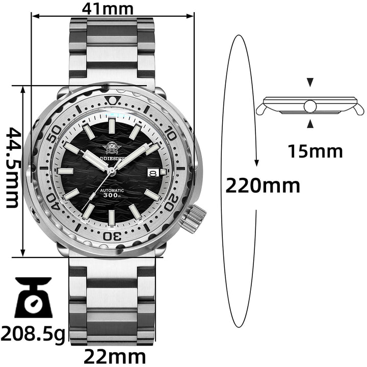 ADDIESDIVE Gran Atún Automático AD2098 – Reloj de Buceo Profesional - Addiesdiverelojes