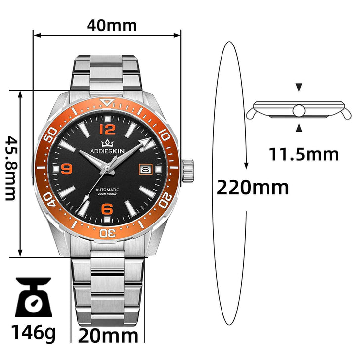K009 – Reloj de hombre AddiesKIN 40 mm de lujo Miyota 9015