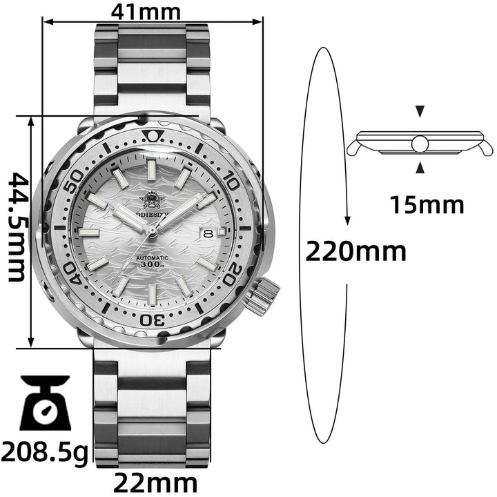 ADDIESDIVE Gran Atún Automático AD2098 – Reloj de Buceo Profesional - Addiesdiverelojes