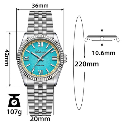 ADDIESDIVE AD2535 Reloj de Cuarzo VH31 de 36mm con Esfera de Colores de Verano y Cristal de Zafiro