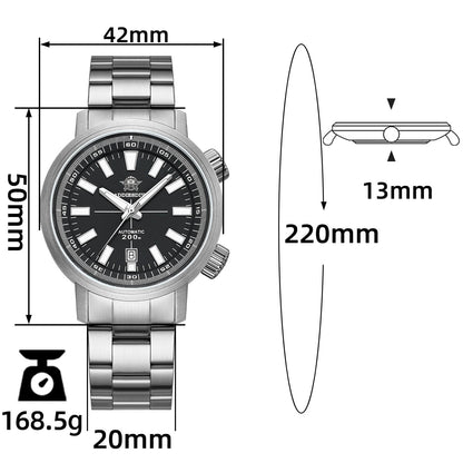 AD2093 – Reloj Automático Dual Crown Original de Addiesdive, Elegante y Preciso