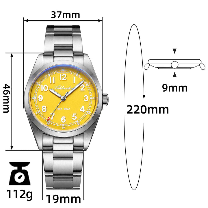 AD2521 Reloj de Cuarzo 36 mm con Movimiento 2035 de ADDIESDIVE