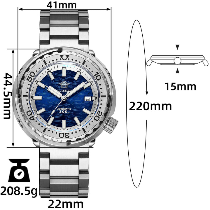 ADDIESDIVE Gran Atún Automático AD2098 – Reloj de Buceo Profesional - Addiesdiverelojes