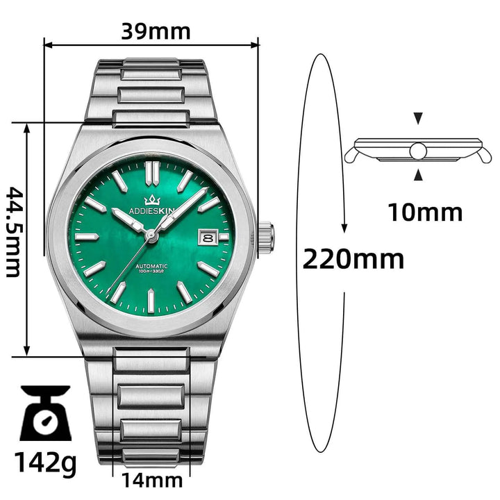 K008 AddiesKIN Reloj Hombre 39 mm Esfera Nácar Miyota