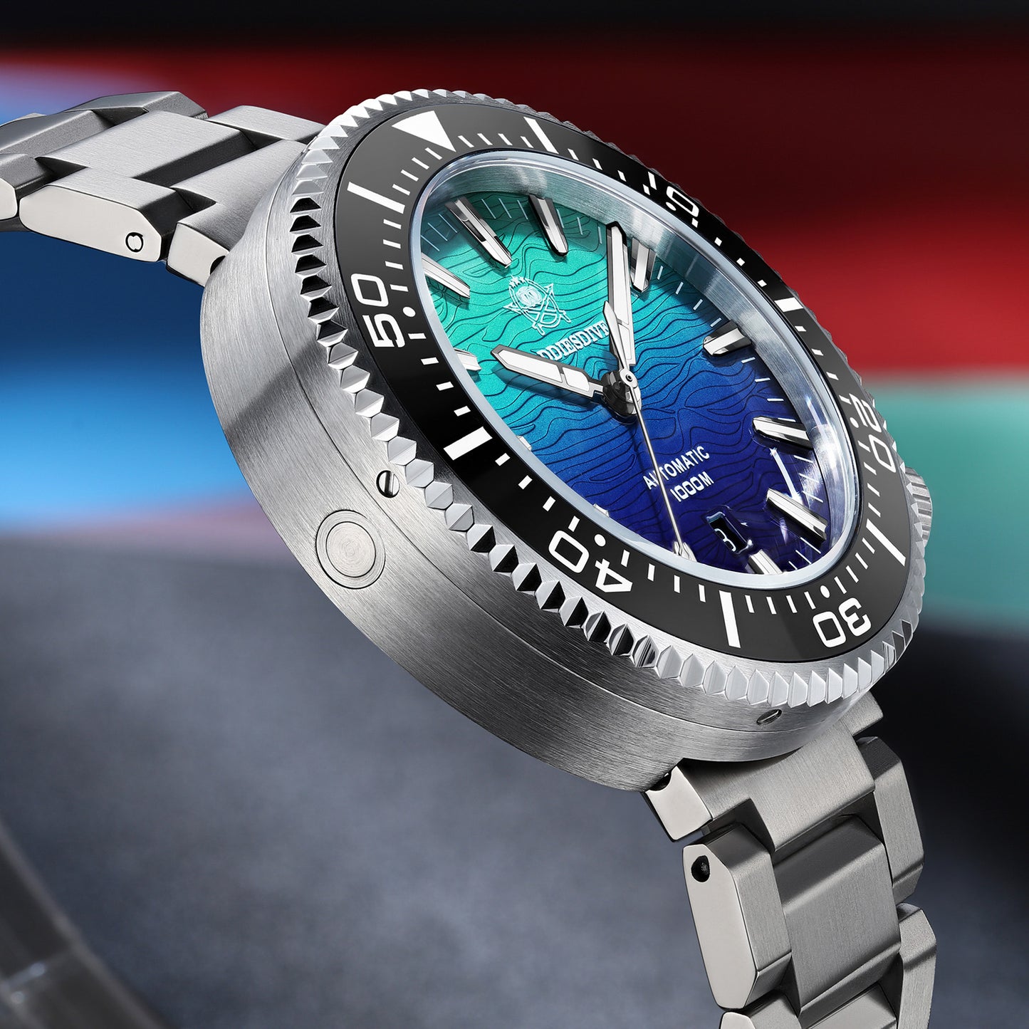 Addiesdive Reloj Buceo 46 mm AD2526 – Elegante Esfera Degradada, Automático Japonés 8215