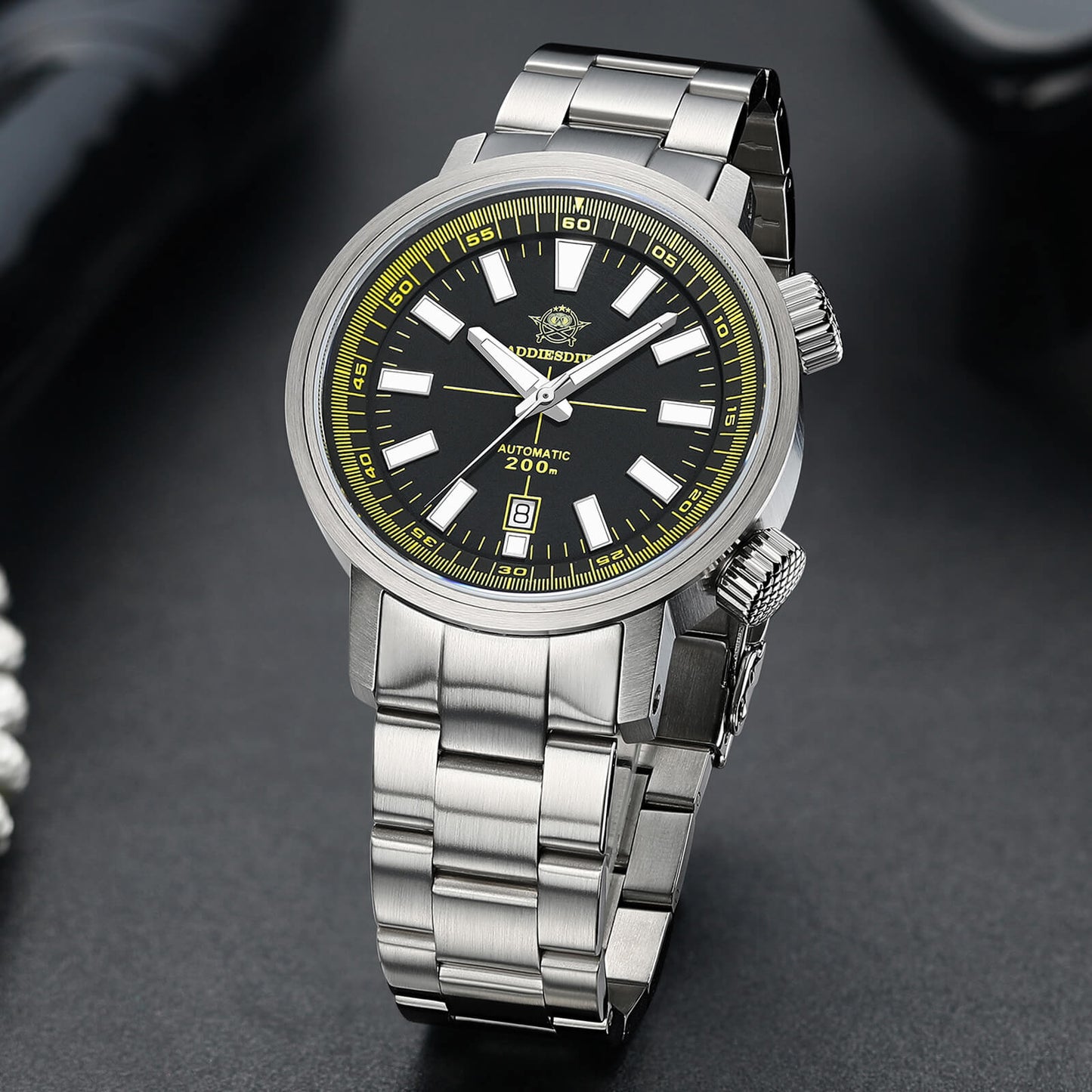 AD2093 – Reloj Automático Dual Crown Original de Addiesdive, Elegante y Preciso