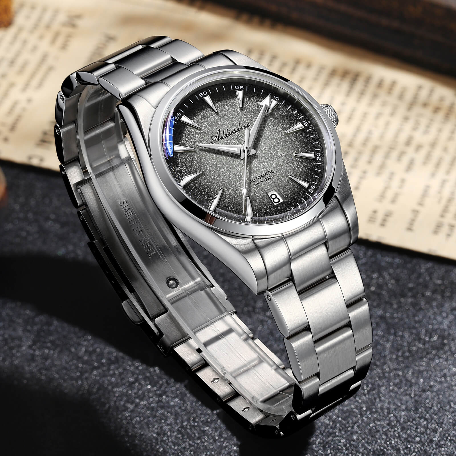 Addiesdive Reloj Automático para Hombre de 39 mm con NH35 – Modelo AD2094-Azul-