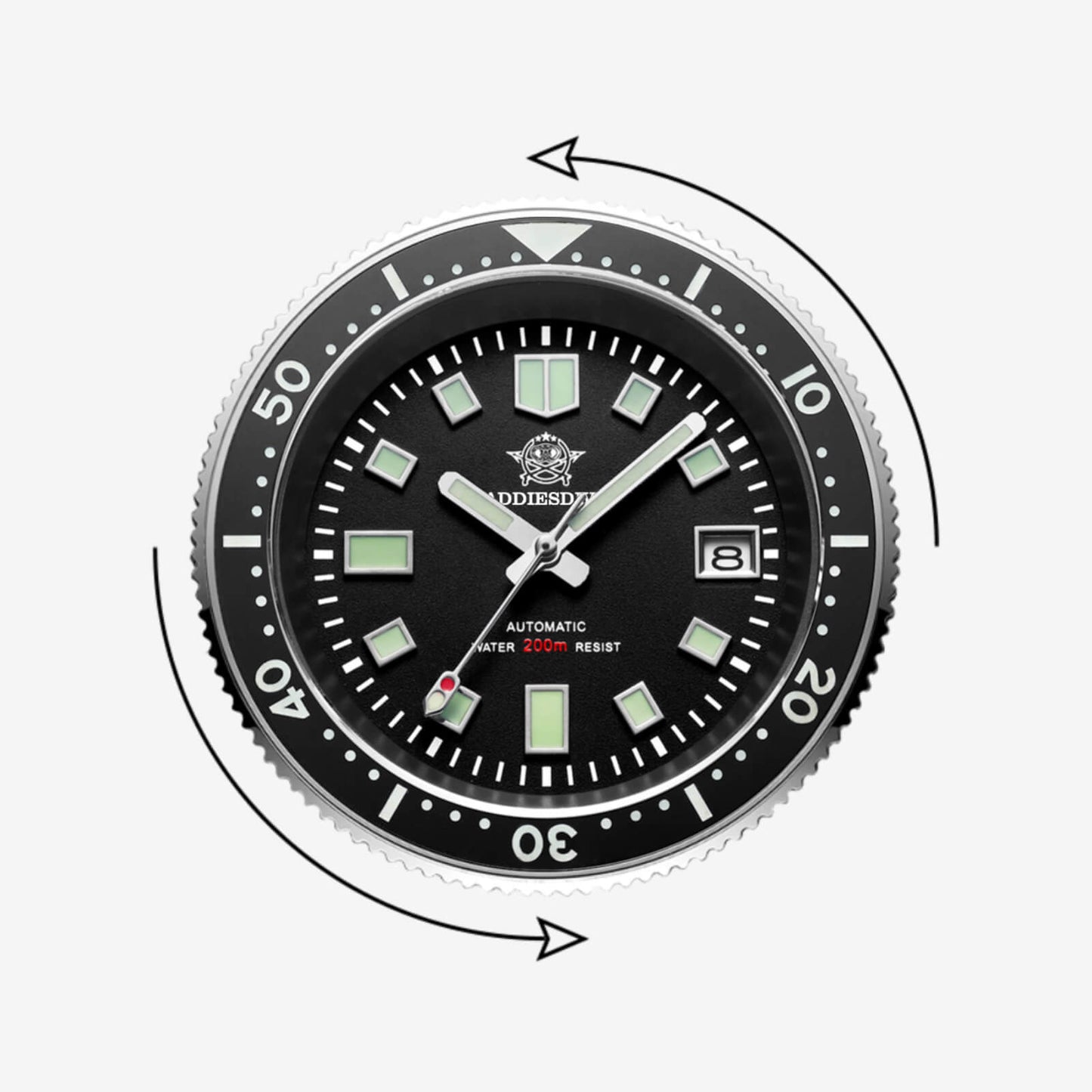 ADDIESDIVE® Reloj de buceo automático Captain Willard 200M( MY-H8)