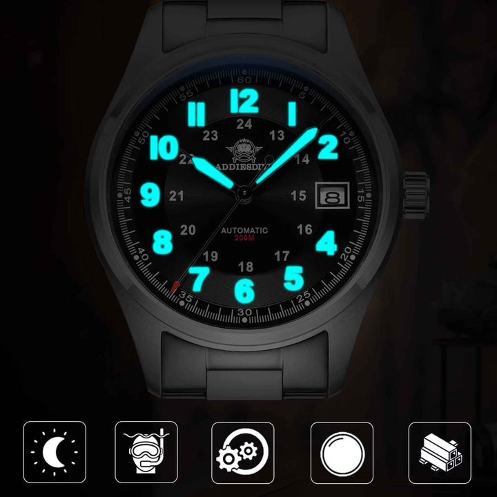 ★Oferta Semanal★ADDIESDIVE® Reloj automático elegante Diver 200M para hombre (AD2048)