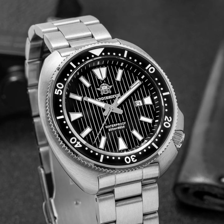 Reloj Hombre Addiesdive Turtle Quartz Diver AD2507 - Elegante Reloj de Buceo de Cuarzo - Addiesdiverelojes