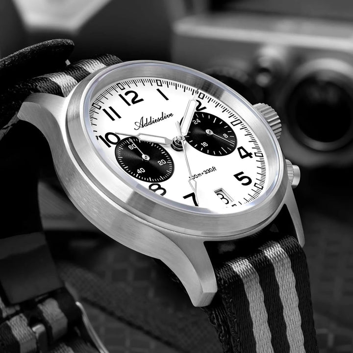 AD2538 – Cronógrafo Retro Casual 39 mm VK64 Addiesdive - Addiesdiverelojes