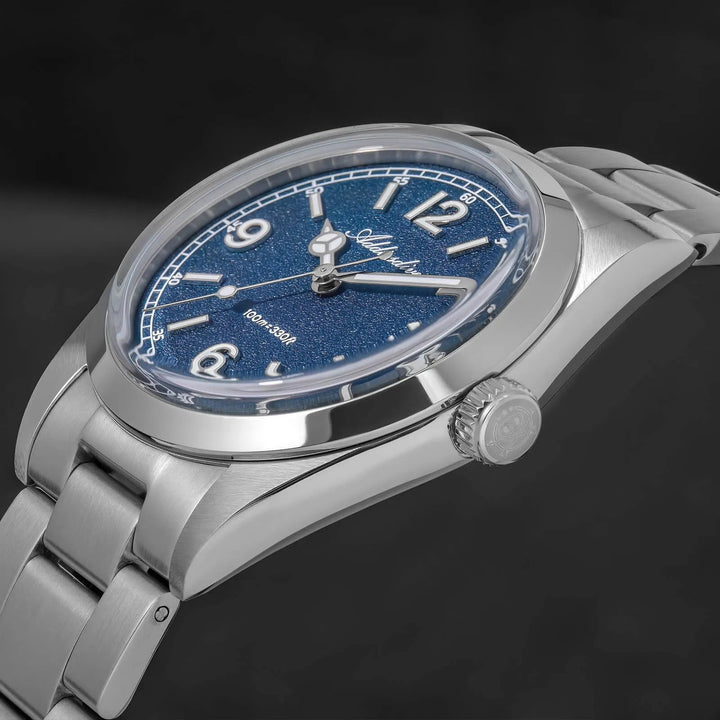 Esfera texturizada estilo arena – ADDIESDIVE AD2518 Reloj de campo VH31 de 36 mm - Addiesdiverelojes