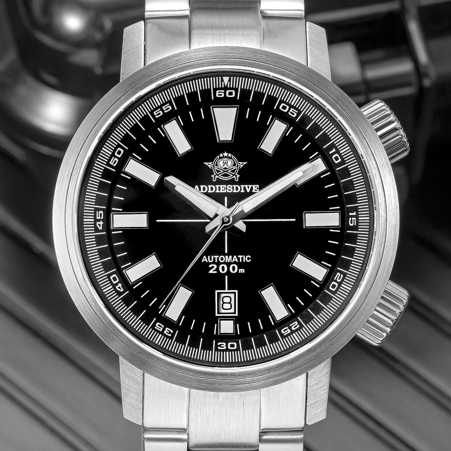 AD2093 – Reloj Automático Dual Crown Original de Addiesdive, Elegante y Preciso