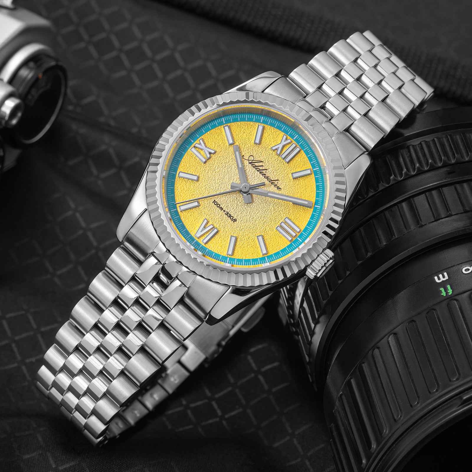 ADDIESDIVE AD2535 Reloj de Cuarzo VH31 de 36mm con Esfera de Colores de Verano y Cristal de Zafiro