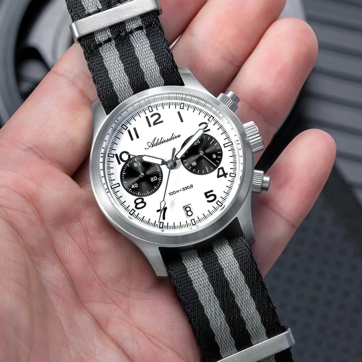 AD2538 – Cronógrafo Retro Casual 39 mm VK64 Addiesdive - Addiesdiverelojes