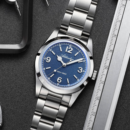 Esfera texturizada estilo arena – ADDIESDIVE AD2518 Reloj de campo VH31 de 36 mm