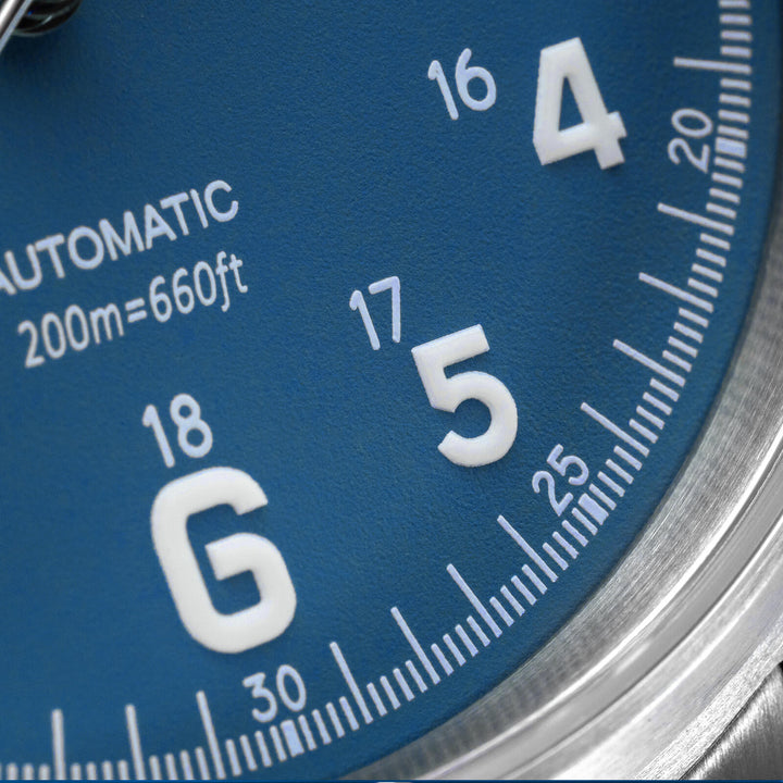 ADDIESDIVE Reloj automático Explore NH35 de 39 mm AD2070-Correa de acero-Negro-