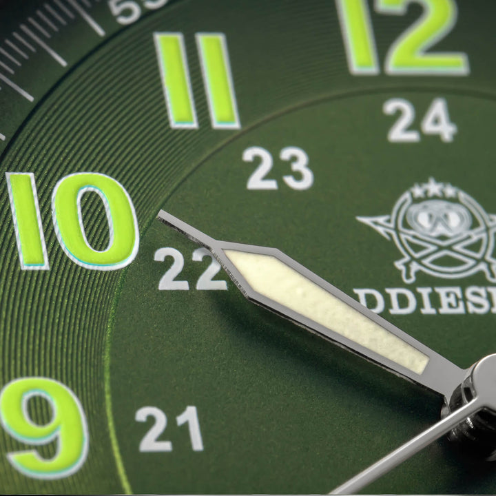 ★Oferta Semanal★ADDIESDIVE® Reloj automático elegante Diver 200M para hombre (AD2048)-Correa de cuero-Negro-