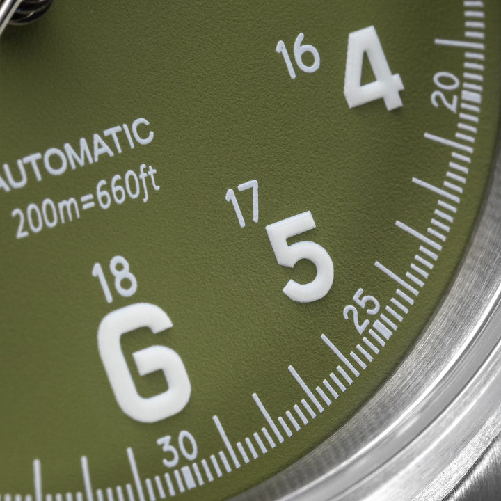 ADDIESDIVE Reloj automático Explore NH35 de 39 mm AD2070-Correa de acero-Negro-