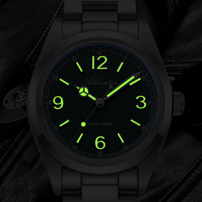 Esfera texturizada estilo arena – ADDIESDIVE AD2518 Reloj de campo VH31 de 36 mm