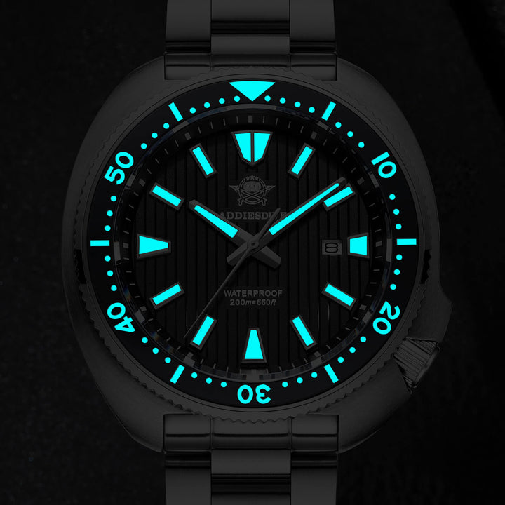 Reloj Hombre Addiesdive Turtle Quartz Diver AD2507 - Elegante Reloj de Buceo de Cuarzo - Addiesdiverelojes