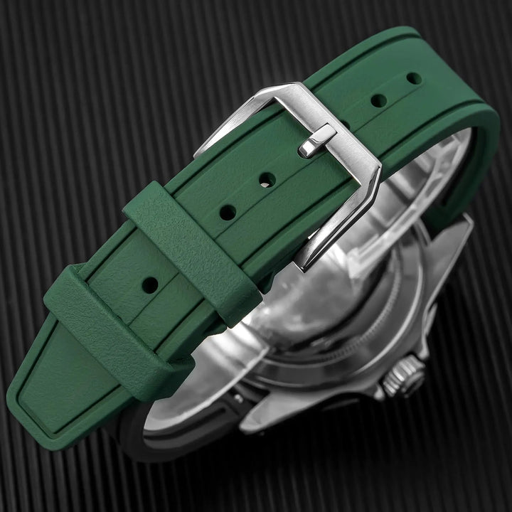ADDIESDIVE AD2516 – Cronógrafo VK64 de 38 mm de tres subesferas con esfera azul marino / verde bosque para hombre - Addiesdiverelojes