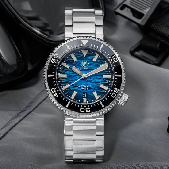 ★Especial Graduación★Addiesdive Reloj de buceo 46mm 1000m AD2069-Blanco-