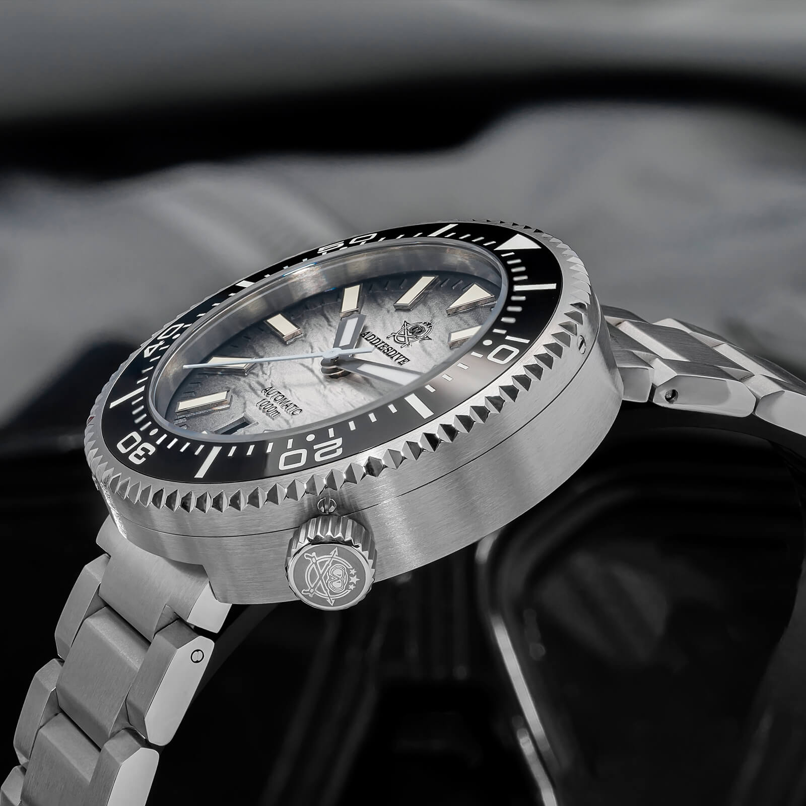 ★Especial Graduación★Addiesdive Reloj de buceo 46mm 1000m AD2069-Blanco-