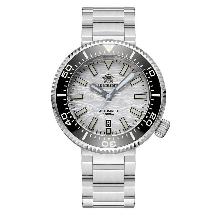 ★Especial Graduación★Addiesdive Reloj de buceo 46mm 1000m AD2069-Blanco-