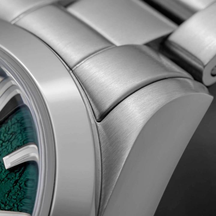 ADDIESDIVE Reloj automático NH35 con esfera con textura de corteza 3D de 39 mm AD2075-Verde-