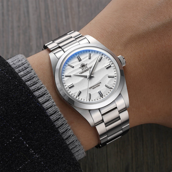 ★Especial Graduación★ADDIESDIVE 36mm Reloj de cuarzo VH31 Movimiento (AD2030)-Con logo ADDIESDIVE-Amarillo desierto-