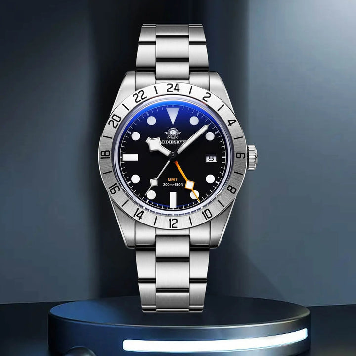 ADDIESDIVE 39mm BB GMT Reloj de cuarzo RONDA515 Movimiento(AD2035/AD2036) - Addiesdiverelojes