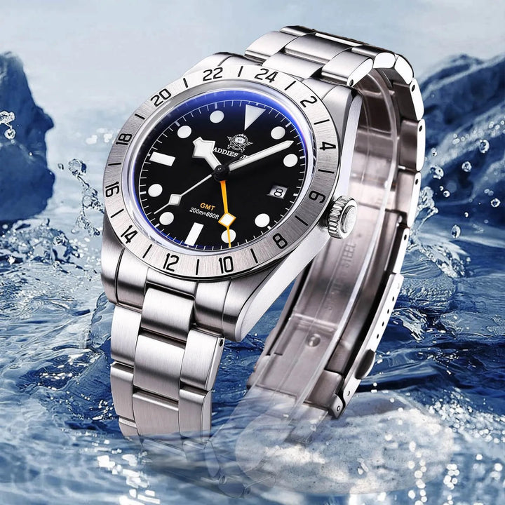 ADDIESDIVE 39mm BB GMT Reloj de cuarzo RONDA515 Movimiento(AD2035/AD2036) - Addiesdiverelojes