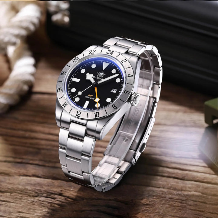 ADDIESDIVE 39mm BB GMT Reloj de cuarzo RONDA515 Movimiento(AD2035/AD2036) - Addiesdiverelojes
