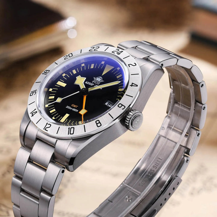 ADDIESDIVE 39mm BB GMT Reloj de cuarzo RONDA515 Movimiento(AD2035/AD2036) - Addiesdiverelojes