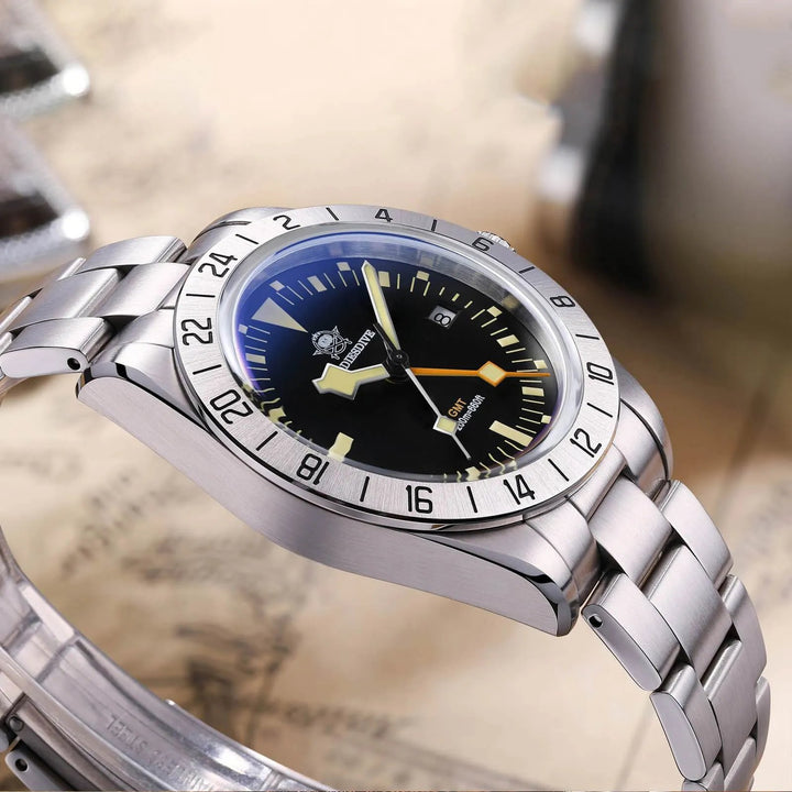 ADDIESDIVE 39mm BB GMT Reloj de cuarzo RONDA515 Movimiento(AD2035/AD2036) - Addiesdiverelojes