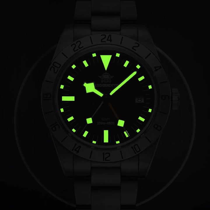 ADDIESDIVE 39mm BB GMT Reloj de cuarzo RONDA515 Movimiento(AD2035/AD2036) - Addiesdiverelojes