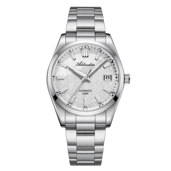 ADDIESDIVE Reloj automático NH35 con esfera con textura de corteza 3D de 39 mm AD2075-Blanco-