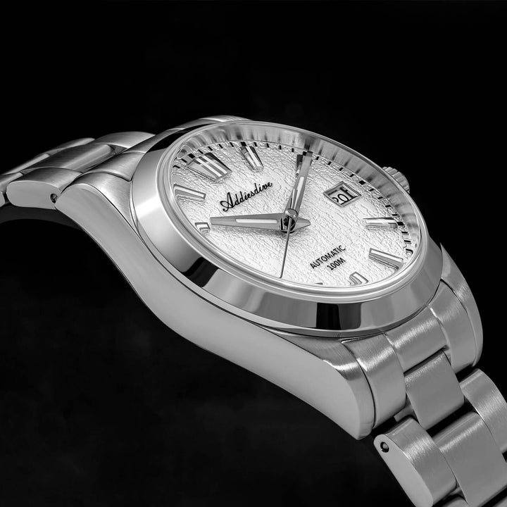 ADDIESDIVE Reloj automático NH35 con esfera con textura de corteza 3D de 39 mm AD2075-Verde-