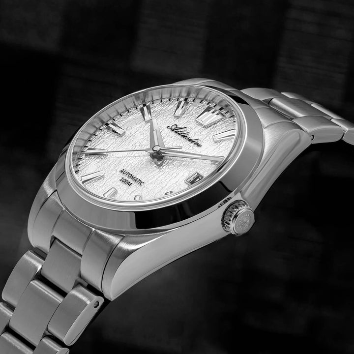 ADDIESDIVE Reloj automático NH35 con esfera con textura de corteza 3D de 39 mm AD2075-Verde-