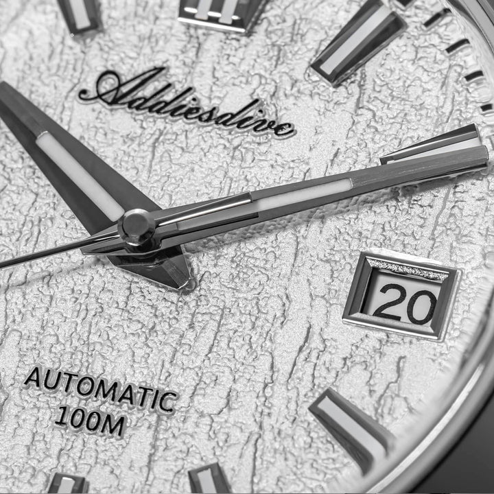 ADDIESDIVE Reloj automático NH35 con esfera con textura de corteza 3D de 39 mm AD2075-Verde-