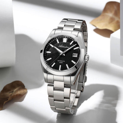 ADDIESDIVE Reloj automático NH35 con esfera con textura de corteza 3D de 39 mm AD2075-Verde-